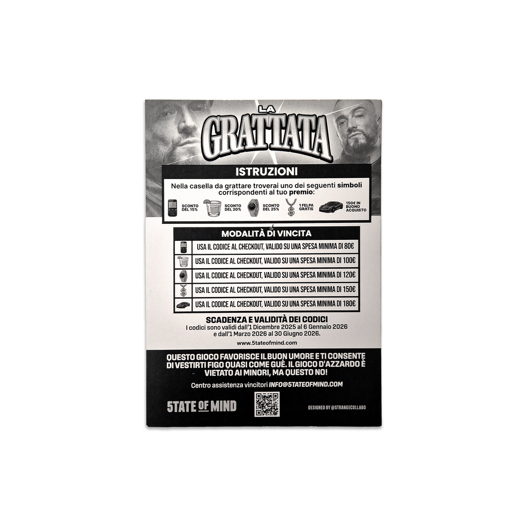5TATE OF MIND X STRANGECOLLABO - "LA GRATTATA" (Bundle x3)